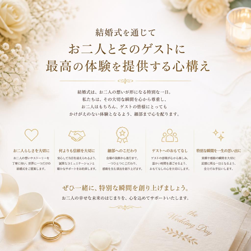 特別な瞬間をお手伝いします