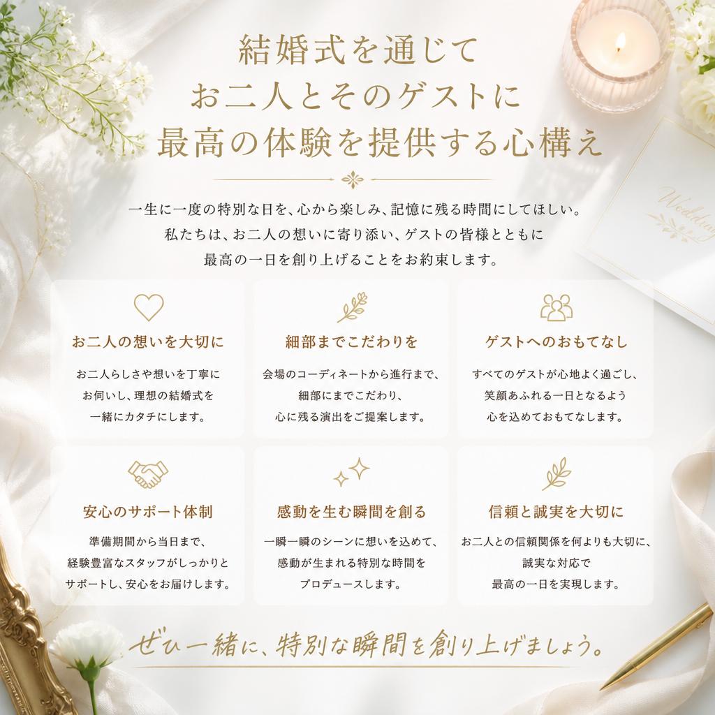 特別な瞬間をお手伝いします