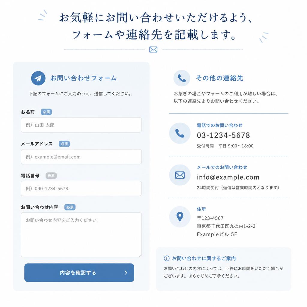 お問い合わせ
