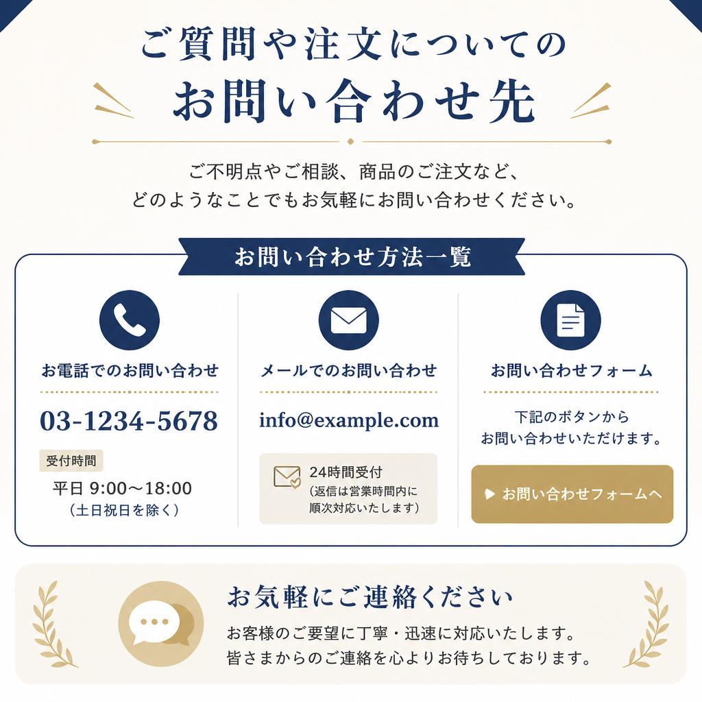 お問い合わせ・ご注文