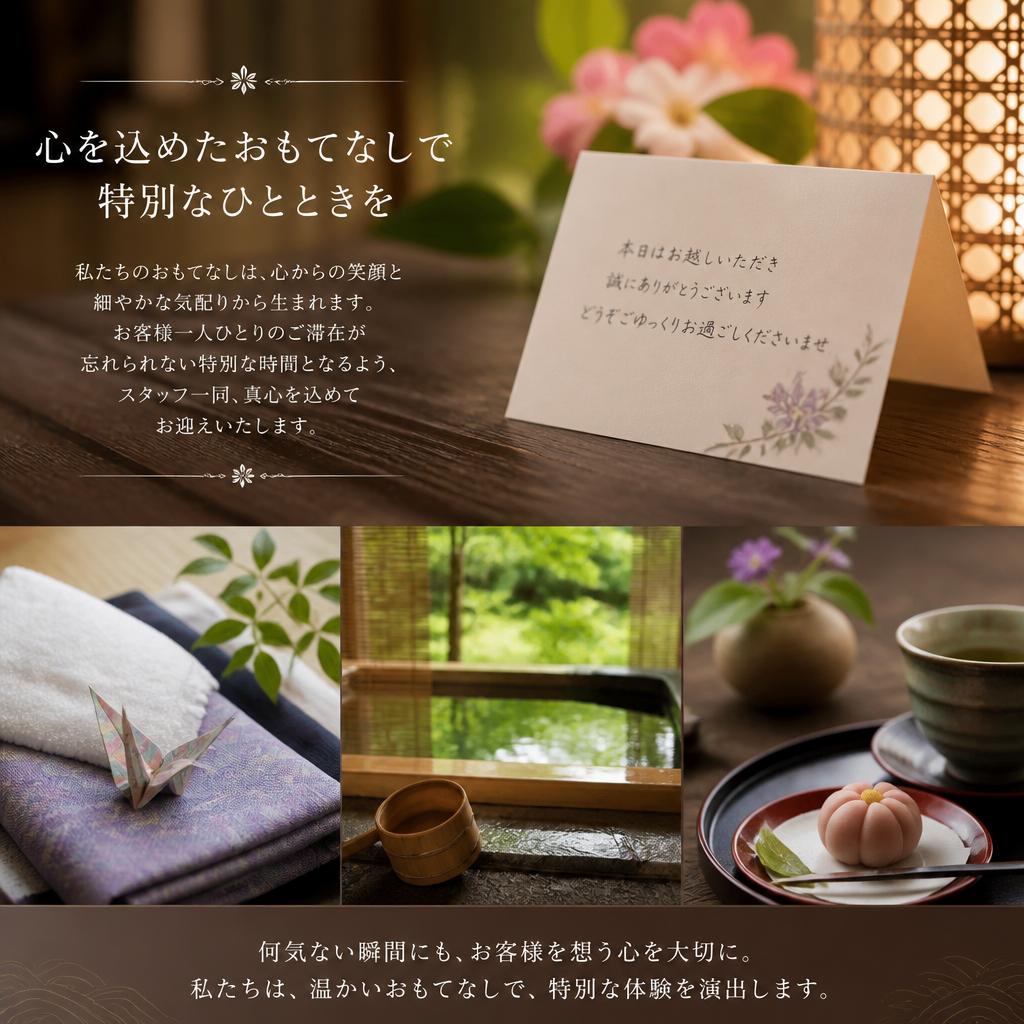 心を込めたおもてなし