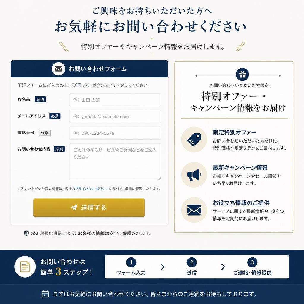 7. お問い合わせと特別オファー