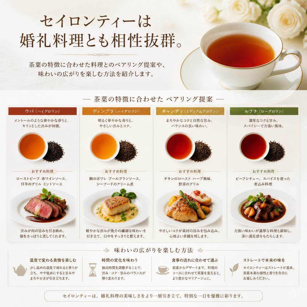 婚礼料理とのペアリング
