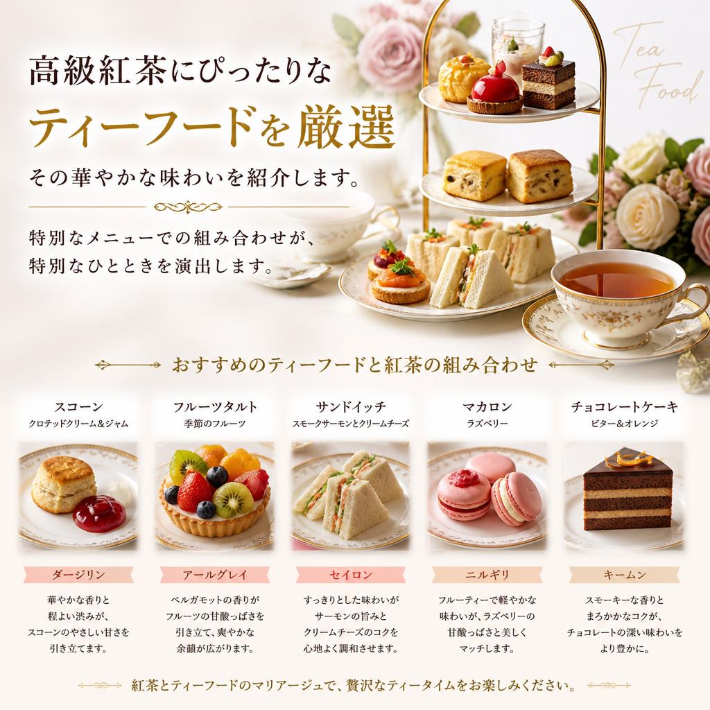 紅茶とティーフードの華麗なペアリング