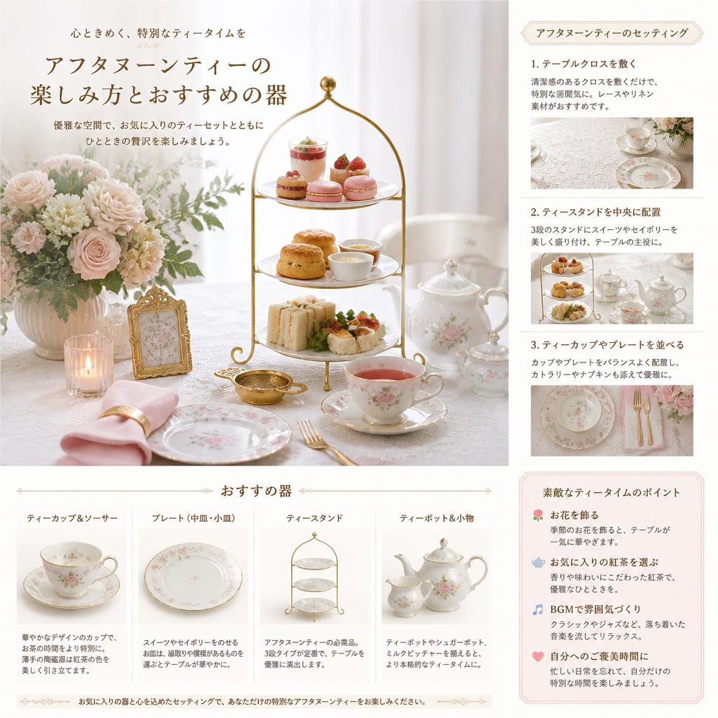 アフタヌーンティーのための完璧なセッティング