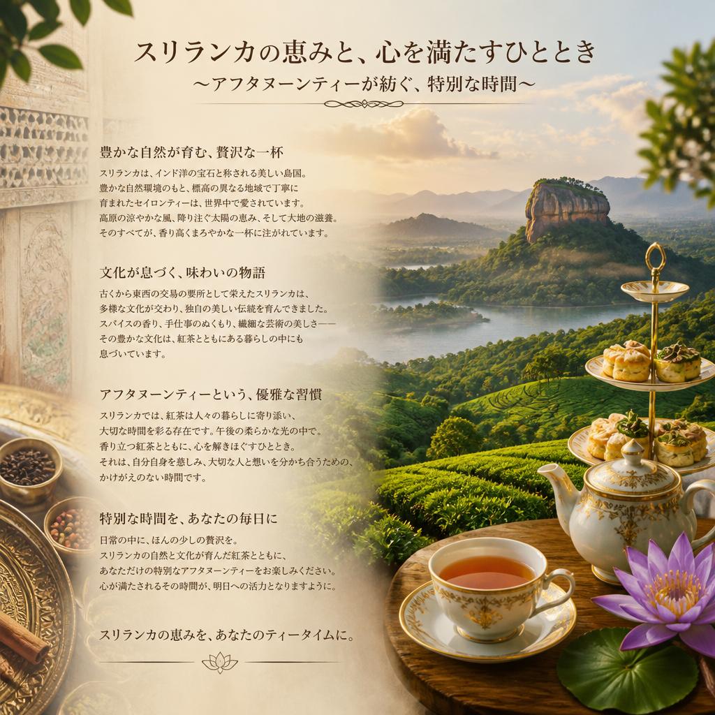 スリランカの風を感じる特別な時間