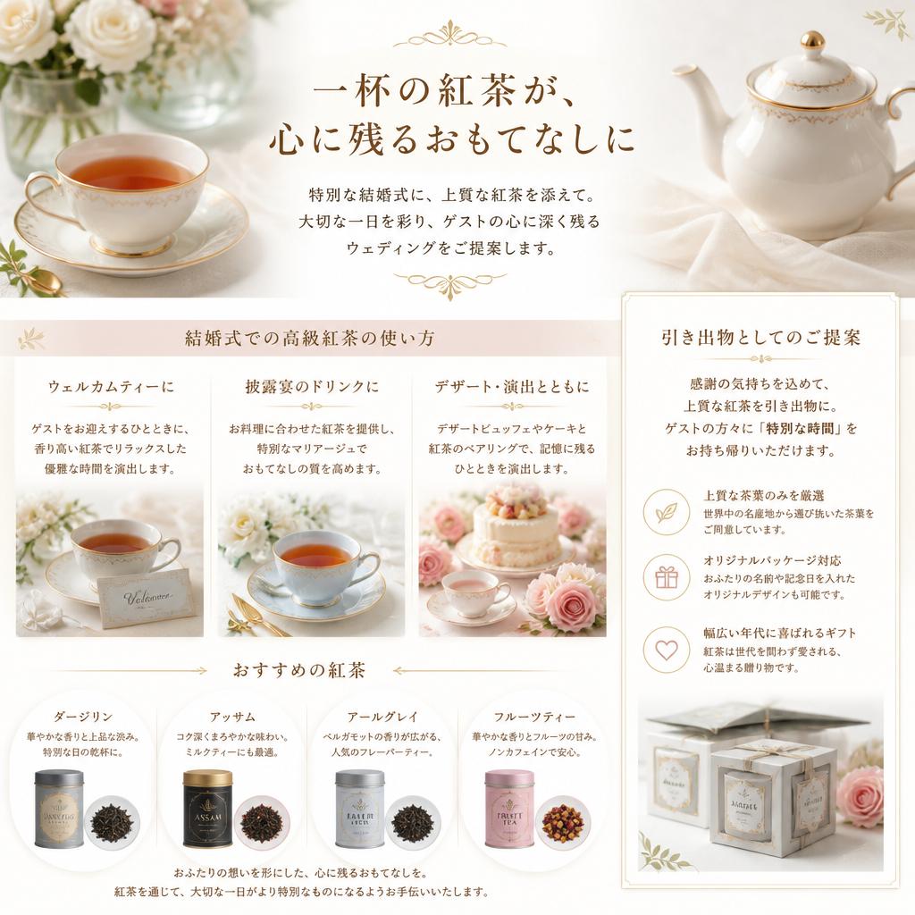 結婚式での贅沢なひとときを演出