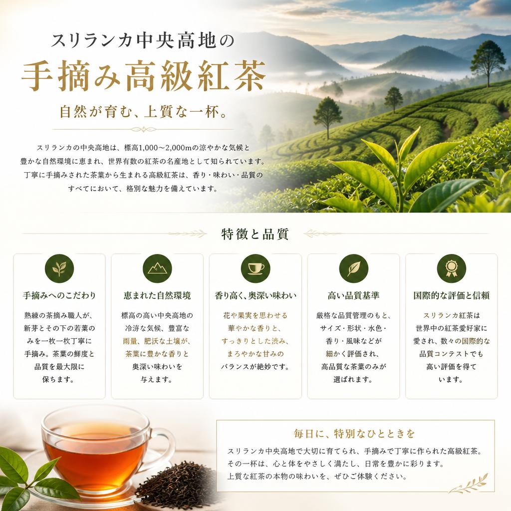 スリランカの希少な茶葉