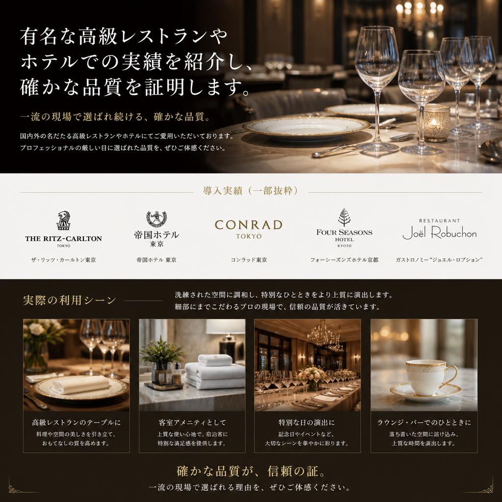 高級レストランでの採用例