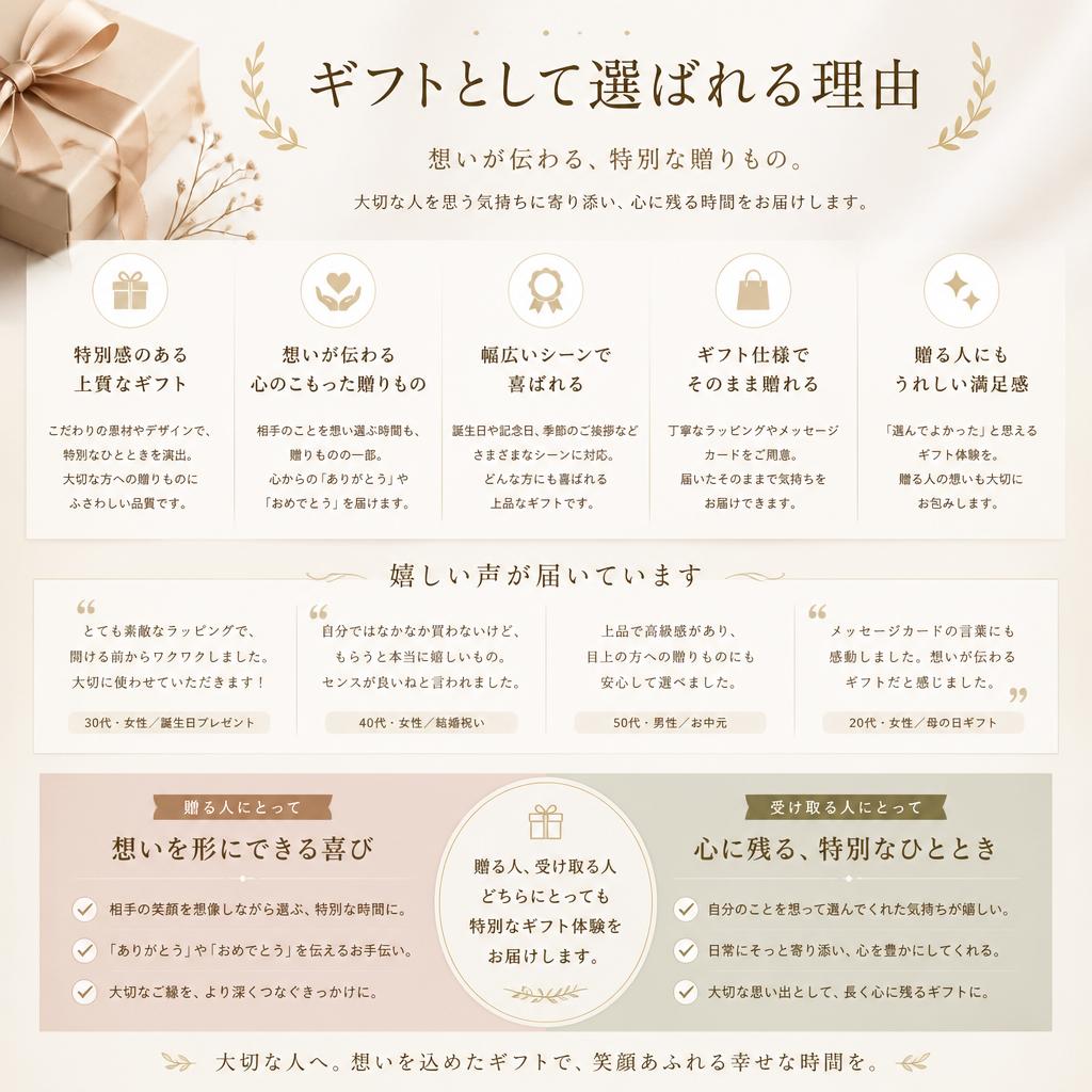 贈り物に喜ばれる理由
