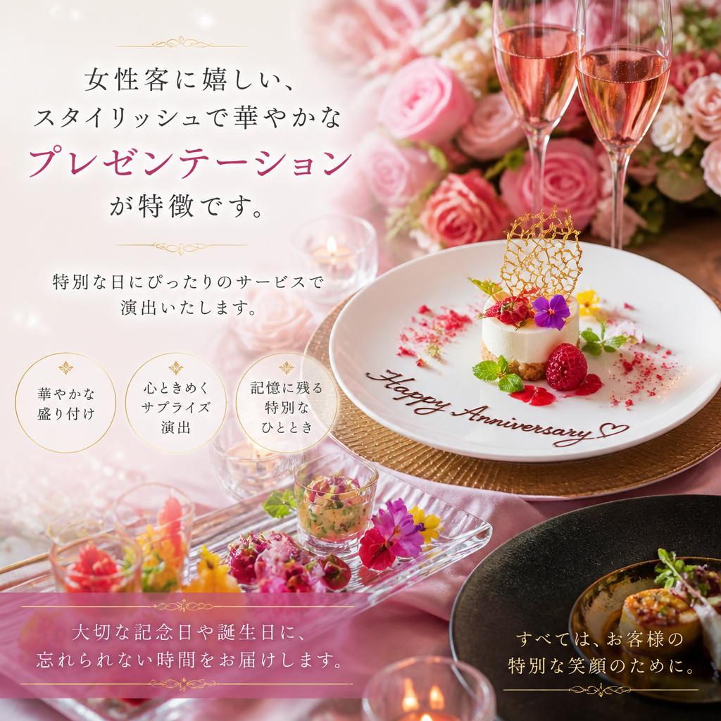 女性向けサービスの充実