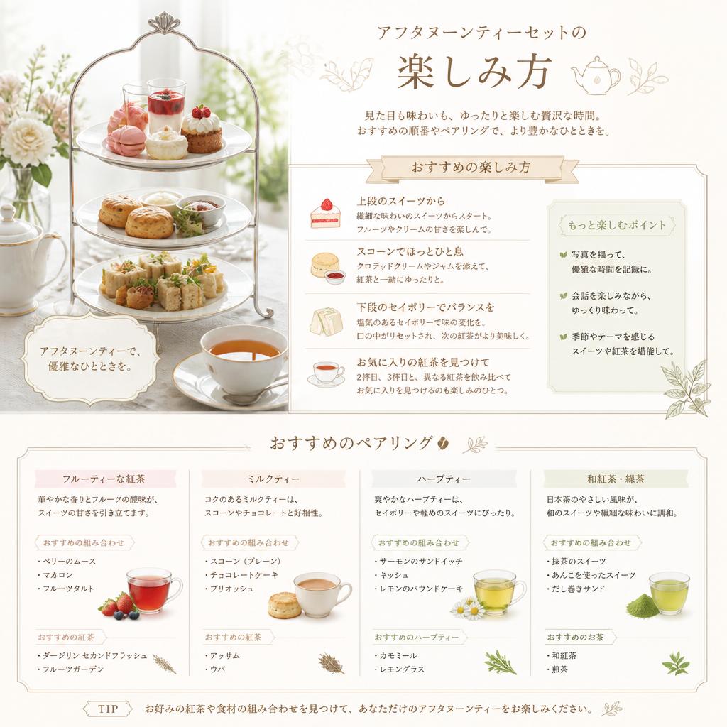 アフタヌーンティーセットの楽しみ方