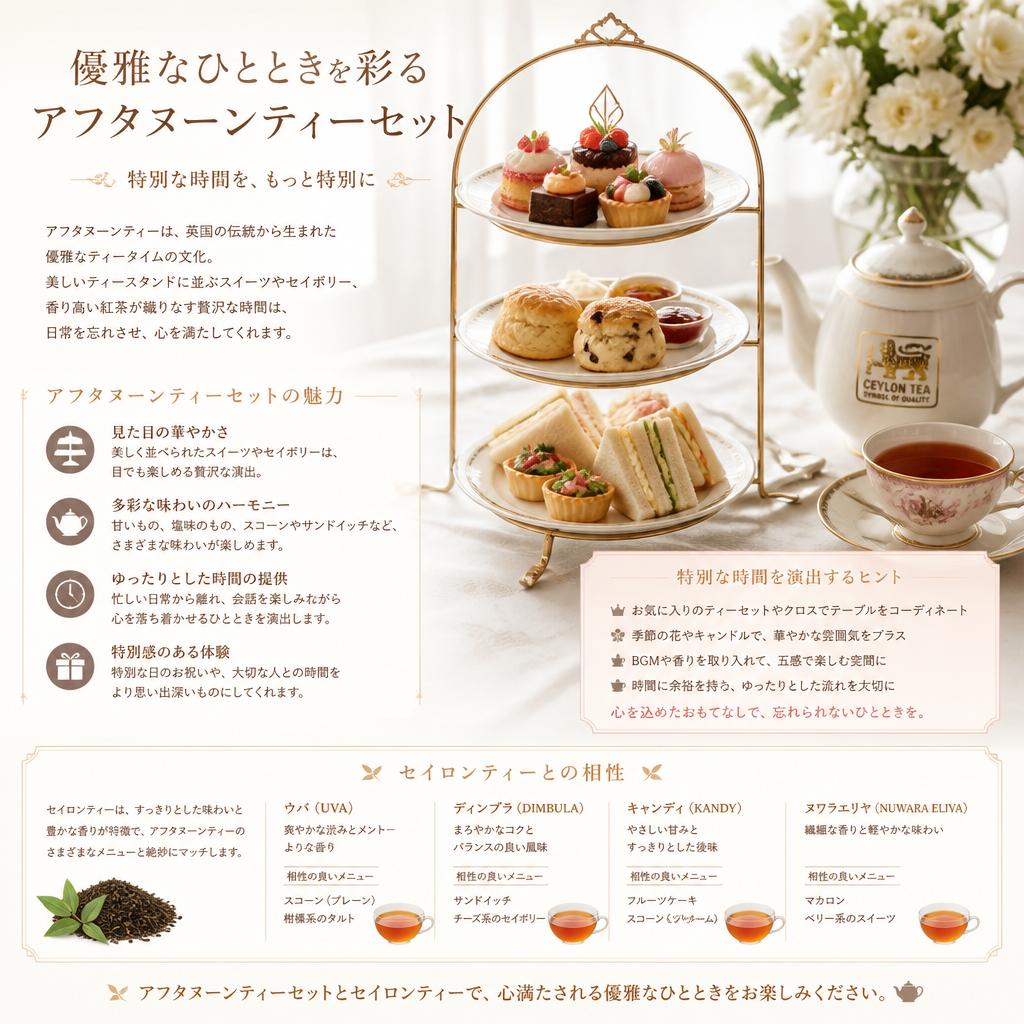 アフタヌーンティーの楽しみ方