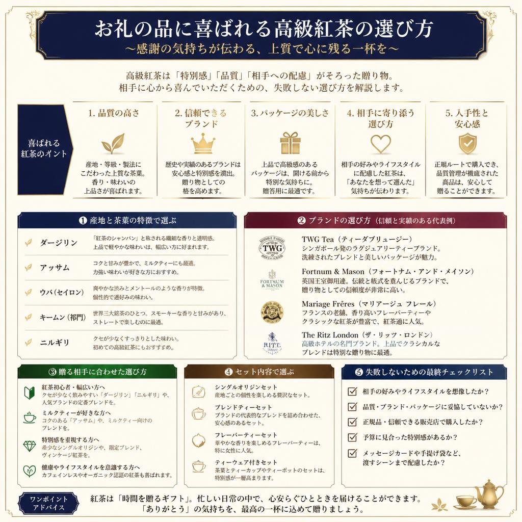 お返しとしての高級紅茶の選び方