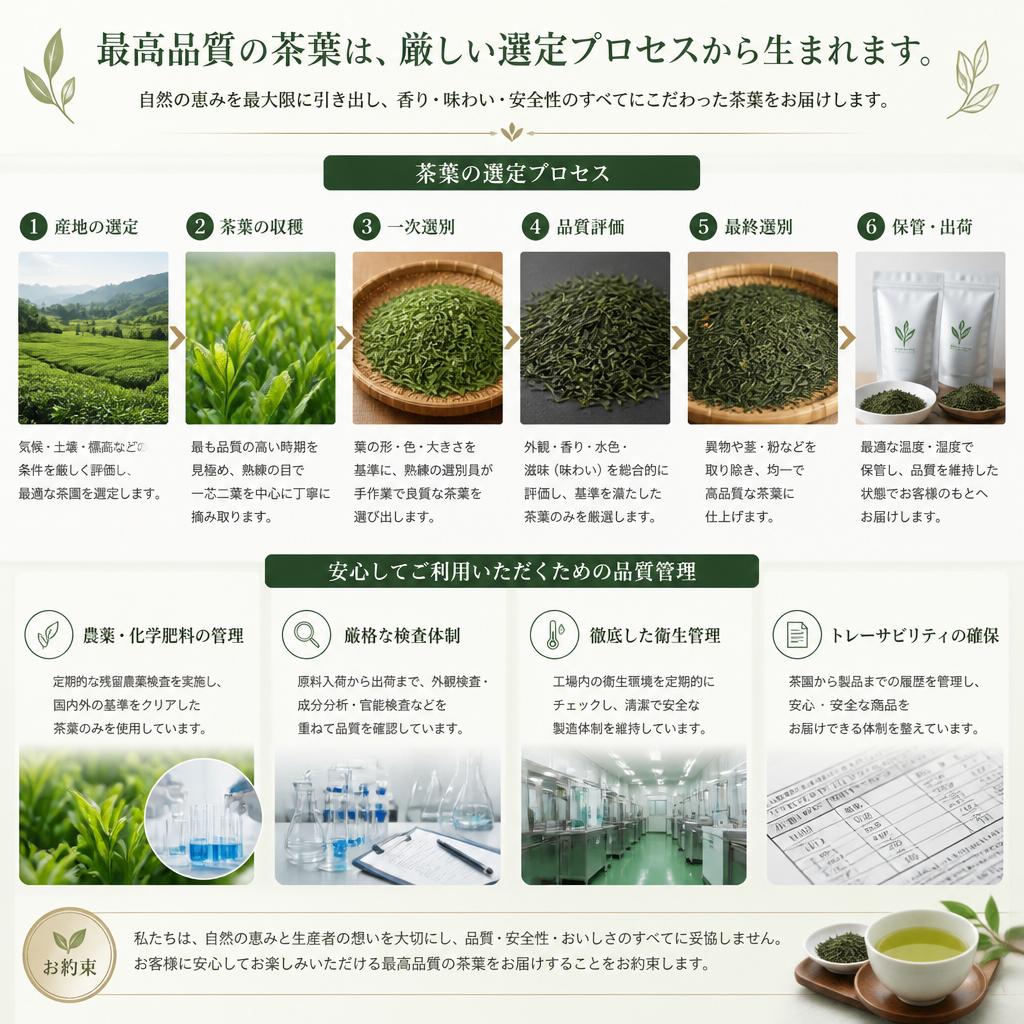 茶葉の選定プロセス