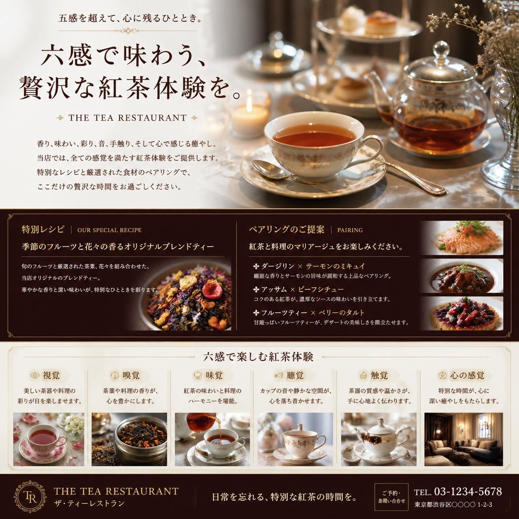 特別なレストランでの紅茶体験