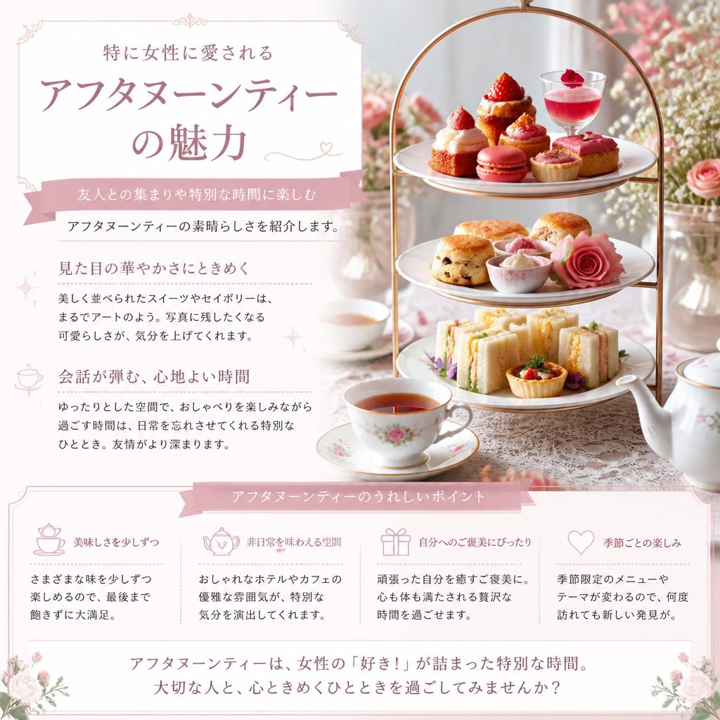 女性に人気のアフタヌーンティー