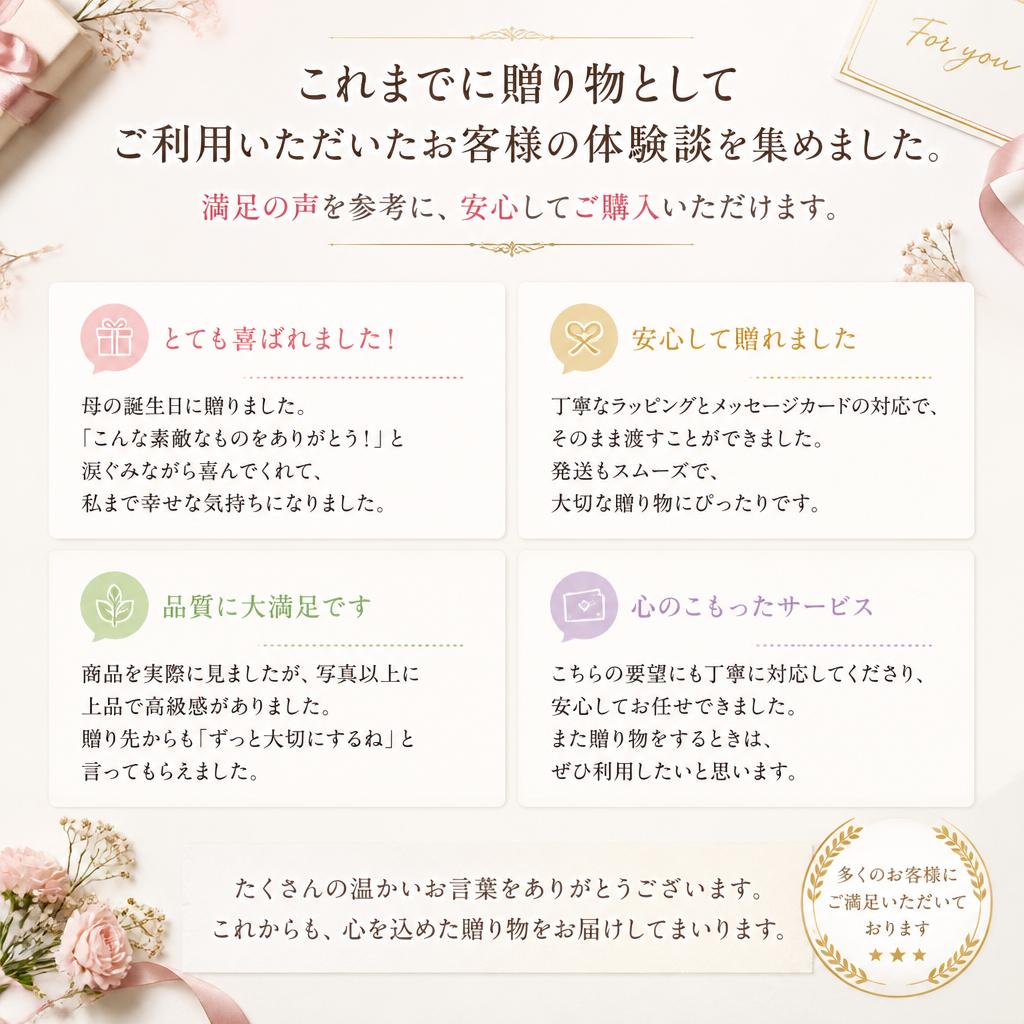 実際のお客様の声