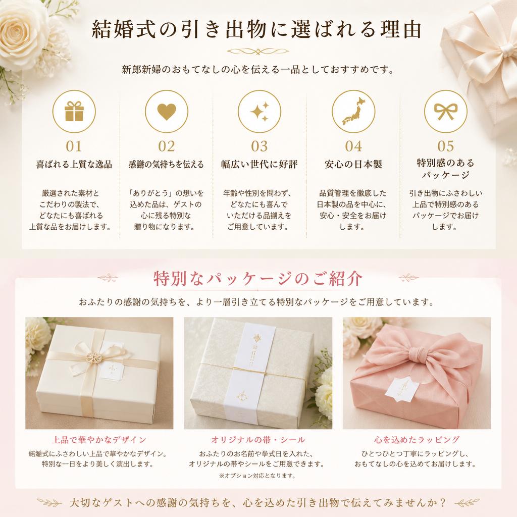 結婚式の引き出物としての提案