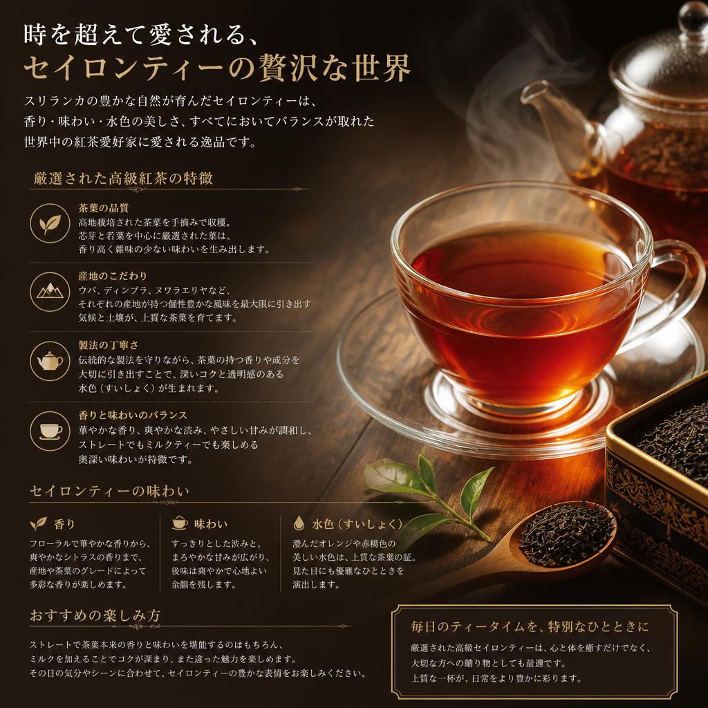 高級紅茶の贅沢な味わい