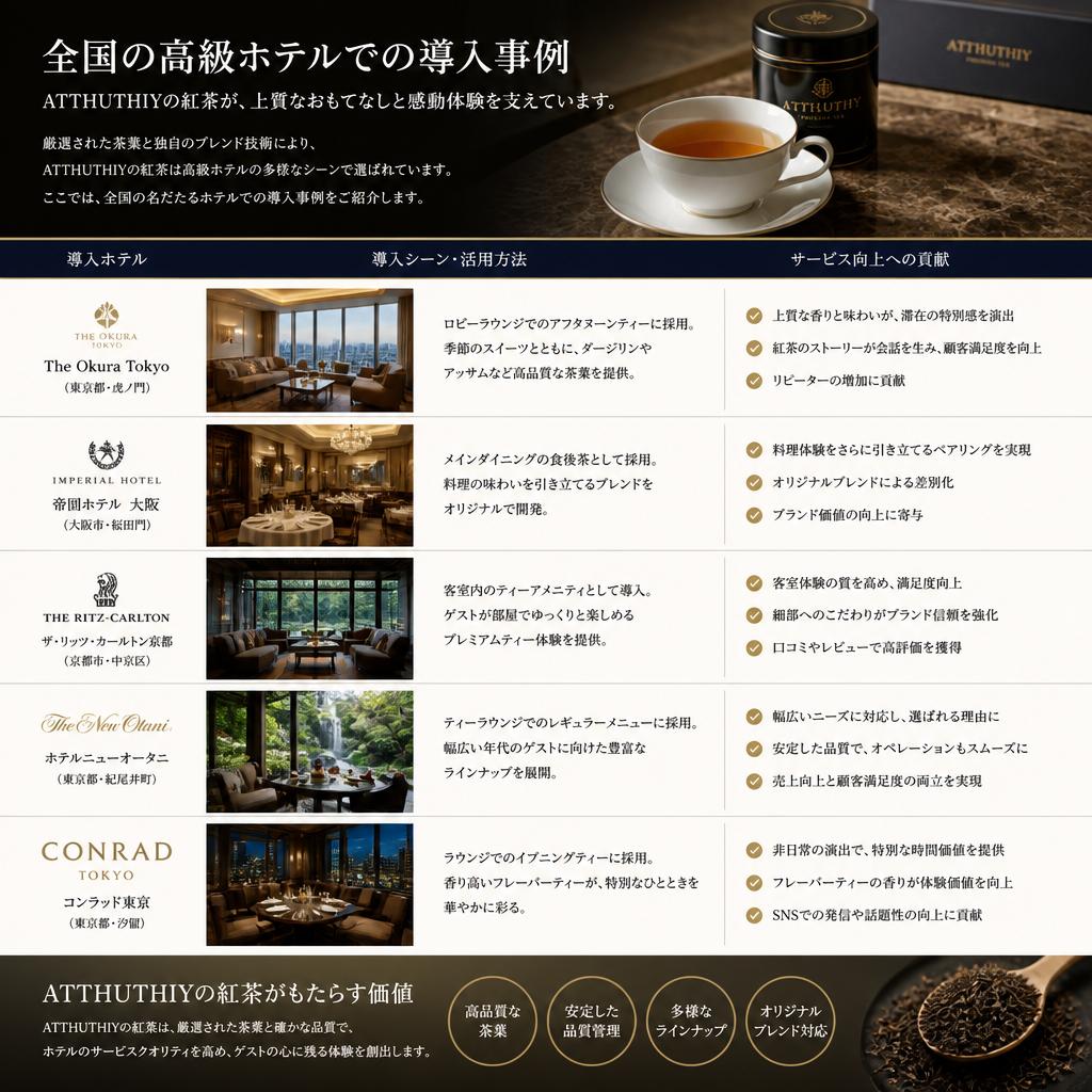 高級ホテルへの導入事例