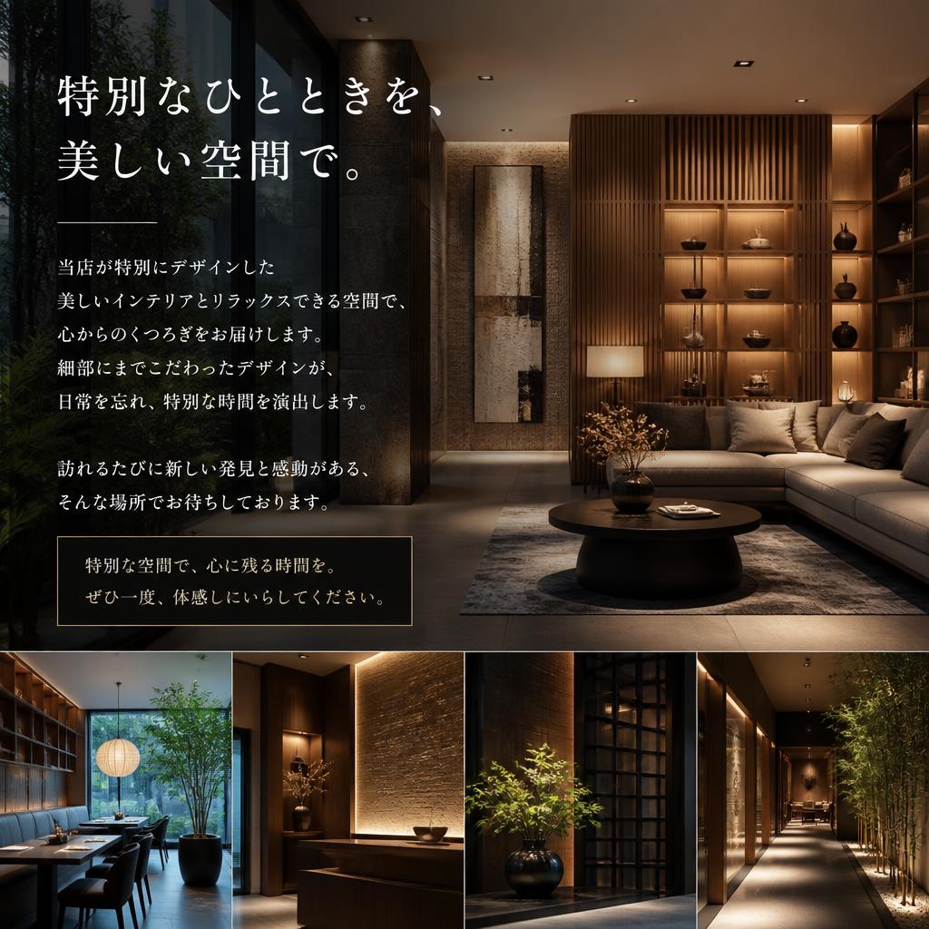 おしゃれなティーサロンの雰囲気