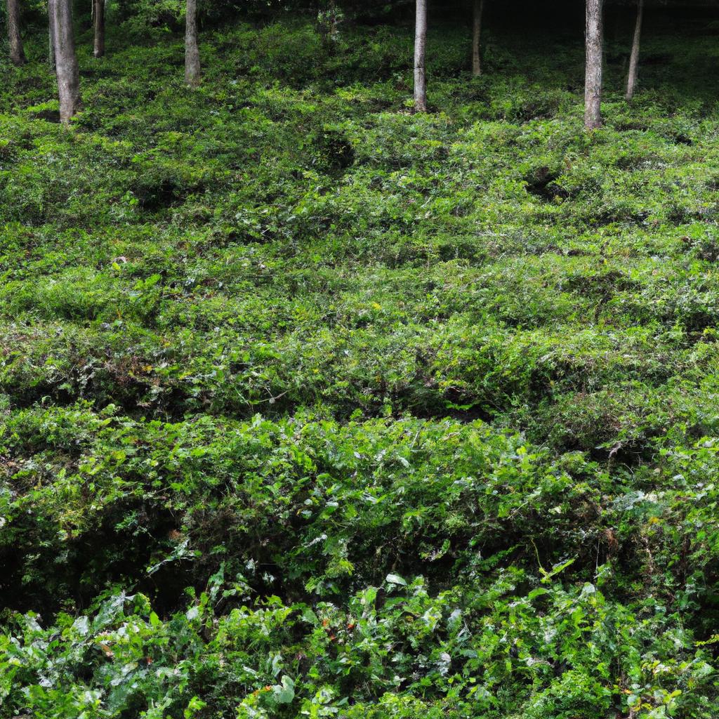スリランカの茶園の風景